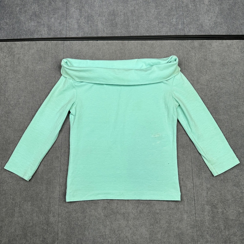 Vintage Jazz Sport Mint Green Off Shoulder Top 90s Made in USA Medium